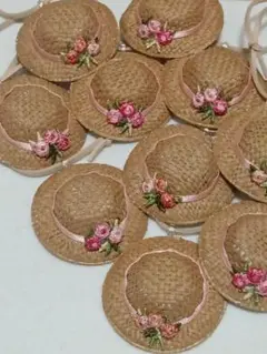 トリミングチョーカー犬用ストローハット 麦わら帽子10個セット 301