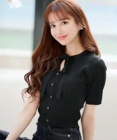 エミリアウィズNobeless ruban knit tops -