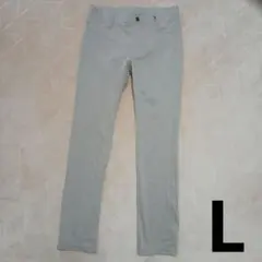 ストレッチパンツ　スキニーパンツ　レディース　L　ベージュ