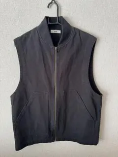 黒 ノースリーブベスト ジッパー付き