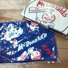 新品レトロ McDonald's スピーディーキャラクター タオルとバッグセット