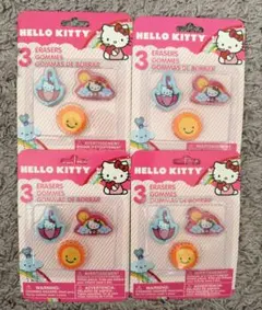 HELLO KITTY 消しゴム 3個入り　4点セット