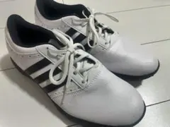 adidas ホワイト レザー ゴルフシューズ