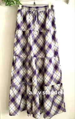 F《used》a.v.v standard チェック柄ティアードフレアスカートのサムネイル