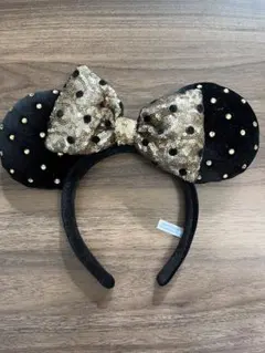 ミニー カチューシャ ブラック×ゴールド ディズニーリゾート限定グッズ