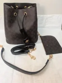3/31まで特価！新品未使用　Coach バケツバッグ ブラウンプラ袋布袋付き
