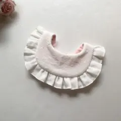 n_u_meiko様専用　ハンドメイドスタイ　フリル短めスタイ　綿レース生地