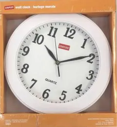 STAPLES 掛時計　白