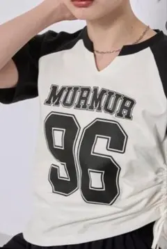 MURMUR 96 ラグラン 半袖 Tシャツ ホワイト ブラック