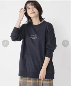 スタディオクリップ アソートレタリングプルオーバー　ネイビー　長袖