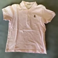 ミキハウス　ピンク　ポロシャツ　ロゴあり　130