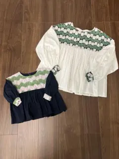 ハンドメイド　おそろい　チュニック リンクコーデ　お揃い　ペア