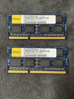 elixir ノートPC用メモリ 4GB x 2枚のサムネイル