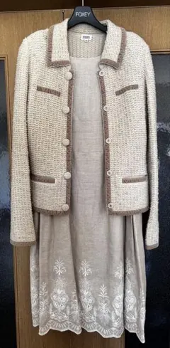 フォクシー ツイードジャケット＋ノースリーブワンピース 40