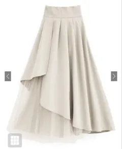 【新品】GRL チュールドッキングフレアスカート[pm379] Lサイズ