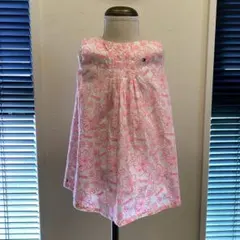 『美品』TOMMY HILFIGER 80cm ピンク花柄ノースリーブワンピース