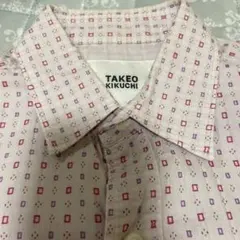 TAKEO KIKUCHI 半袖シャツ 刺子　ライトピンクのサムネイル