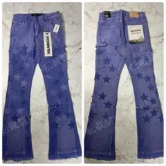 極美品)VALABASAS スターパッチ フレアデニムパンツ - メルカリ