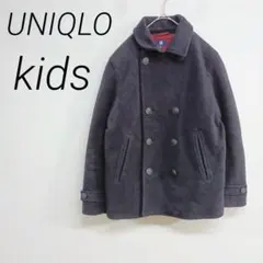 UNIQLO kids ピーコート 150 ブラック　ボタン ☆3194のサムネイル