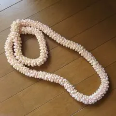 フラダンス用リボンレイ （ピンクとクリーム色）