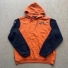 希少 アンブロ UMBRO バイカラー パーカー オレンジ XL