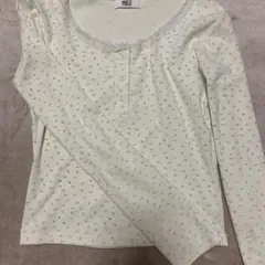 小花柄 長袖レーストップス　海外ガール