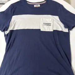 TOMMY JEANS ポケット付きTシャツ ネイビー ホワイト XLのサムネイル