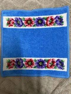 フェイラー ハンカチ タオル 花柄 フラワー 青