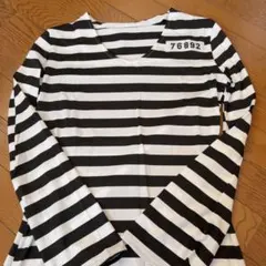 ハロウィン・コスプレ用 囚人服 帽子付き
