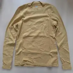 UNIQLO リブ 長袖カットソー イエロー M