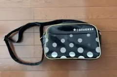CONVERSE ショルダーバッグ エナメル ドット柄 ブラックのサムネイル