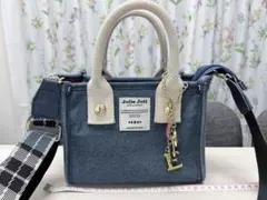 Jolie Joli デニム ショルダーバッグ チェック