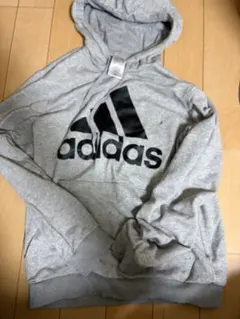 adidas グレー パーカーとパンツ セット M