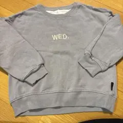 薄紫色 WED. 刺繍 トレーナー