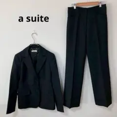 a suite レディース パンツスーツ セットアップ ブラック ストライプ