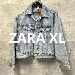ライトブルー　デニムジャケット　ZARA XL