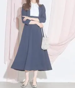 ♡美品♡ toccocloset レース襟×リボン配色ヨークワンピース