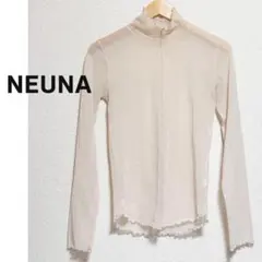 Neuna ヌナ　シアー　カットソー　アイボリー　長袖　メロウ加工 ハイネックのサムネイル