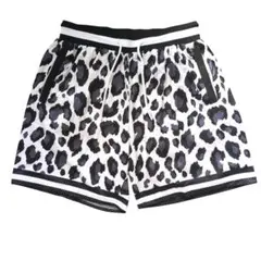​【美品】メッシュ バスパン ヒョウ柄 レオパード ハーフパンツ L ストリートのサムネイル