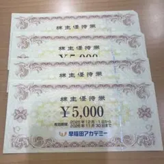 早稲田アカデミー 優待券　2万円分