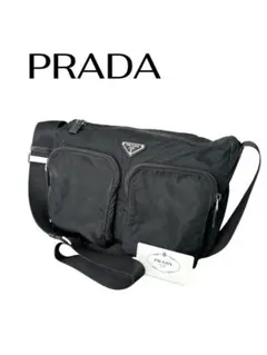 美品PRADA プラダ　ショルダーバック ブラック 黒 ナイロン BT0500