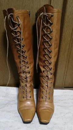 23区　ロングブーツ　キャメル　23.5㎝　ヒール7㎝