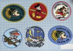 ディズニー キャラクター ワッペン 6枚セット