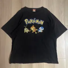 00s ポケモン tシャツ giant 公式 ヴィンテージ アニメt ブラック