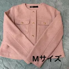 ZARAノーカラージャケット