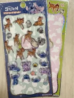 スティッチ バンビ プチドロップステッカー　おすそ分け