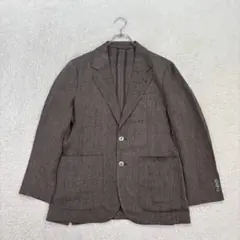 m53【極美品•L】ブルックスブラザーズ麻100%ジャケット アンコン 段