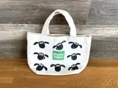 【ひつじのショーン】コットン製ランチトートバッグ　羊柄ミニバッグ　お弁当袋