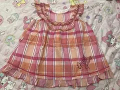 美品　メゾピアノ　チェックチュニック　120サイズ
