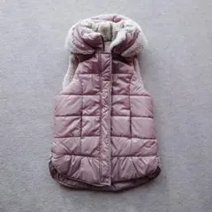 フード付き リバーシブルベスト ダウン ボア